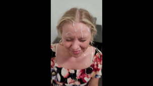 Unexperienced Whore Betty Takes a Big Facial Fully Clothed